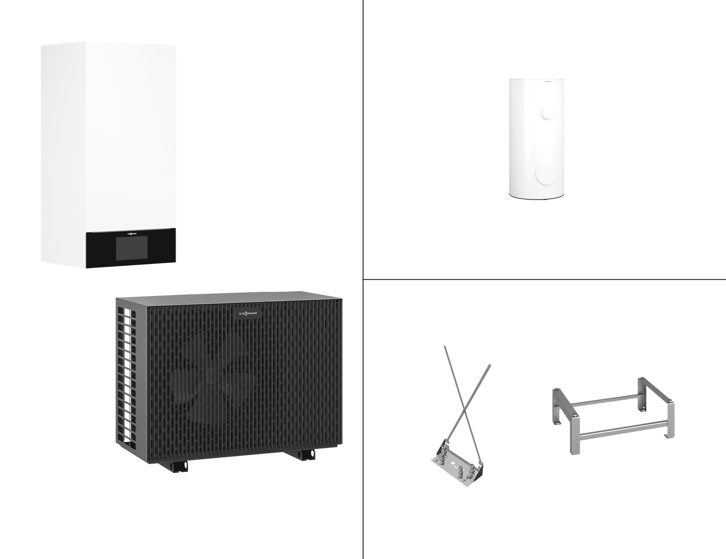 Paket Vitocal 200-S AWB-M-E-AC201.E08NEV mit Montagehilfe und Vitocell 100-V 250l