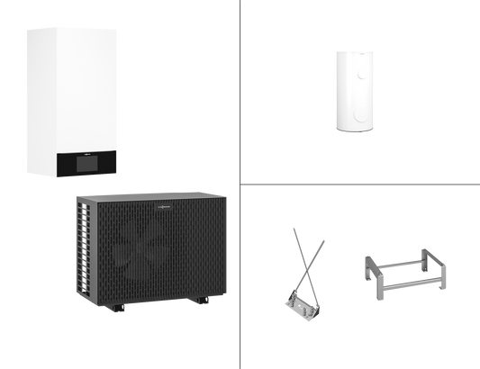 Paket Vitocal 200-S AWB-M-E-AC201.E08NEV mit Montagehilfe und Vitocell 100-V 250l