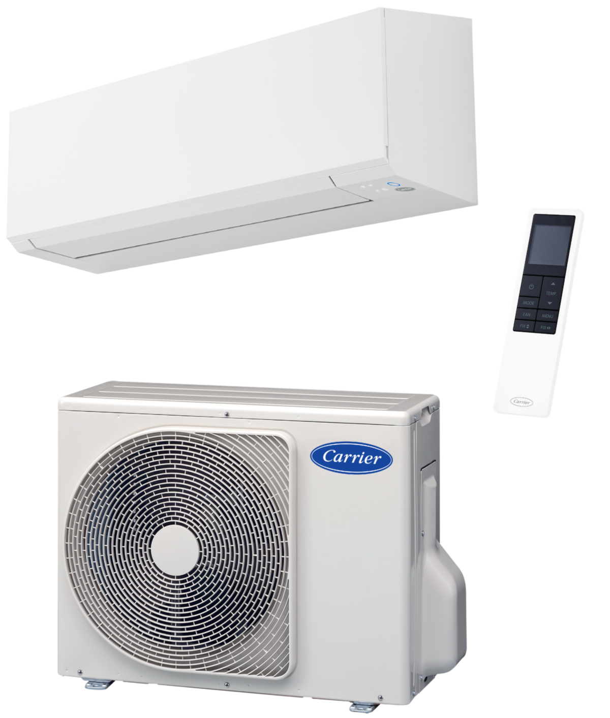 Carrier Single-Split-System 40/38 WHH035 weiß mit Outdoor Unit HTM R32 3,5kW
